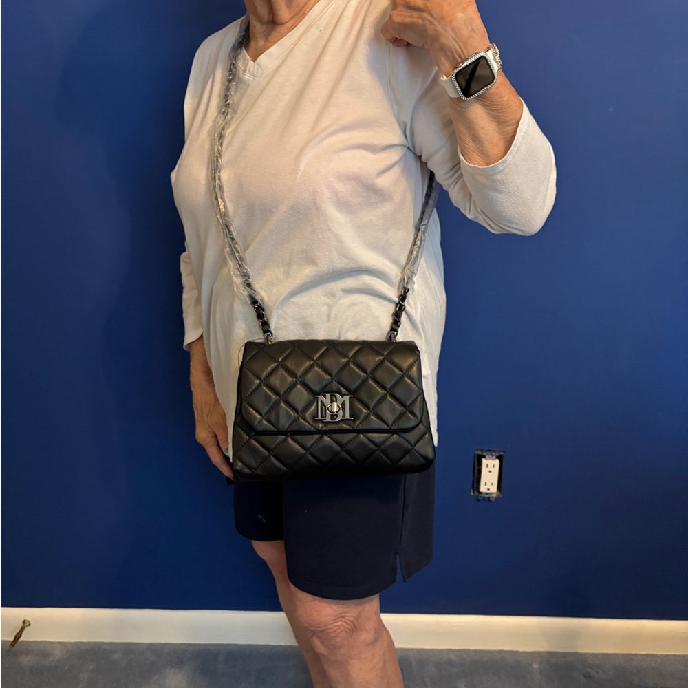 Badgley Mischka Black Quilted Shoulder Bag